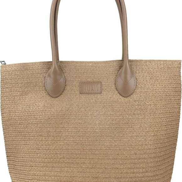 Women Tote Rattan Straw Summer Beach Shoulder Handbag Spacious Organizer - Picture 1 of 8